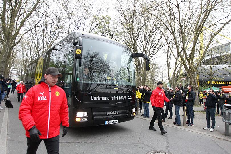 Champions League im Ausnahmezustand ... die Bilder vor dem Viertelfinal-Hinspiel Dortmund gegen Real am Mittwoch.