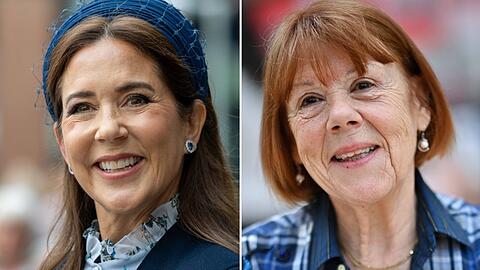 Gis&egrave;le Pelicot (r.) ist in D&auml;nemark und traf auch auf K&ouml;nigin Mary.