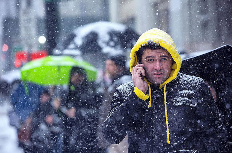 Der Big Apple friert. Bilder von Schneesturm "Juno" aus der Millionenmetropole.