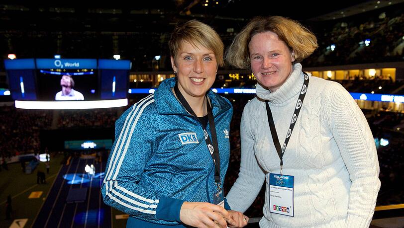 Christina Obergföll (l.) und  Tanja Damaske.