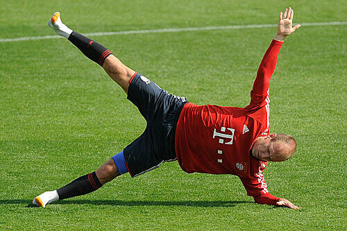 Arjen Robben im Trainingslager in Doha