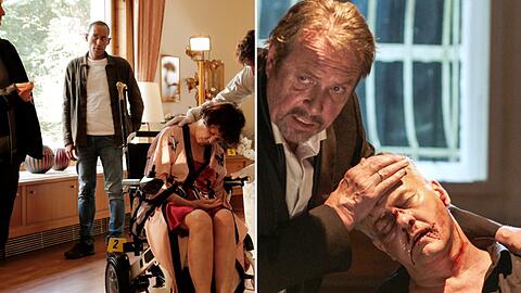 "Watzmann ermittelt" erst am Vorabend in "Bettys Erbe" (l.), dann zur Primetime in "Die Tr&auml;nen der Madonna" (r.).