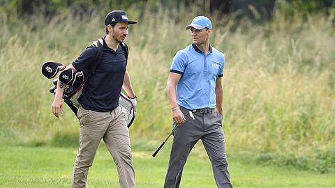 Felix Neureuther und Martin Kaymer hatten Spaß beim Pro-Am-Turnier in Eichenried.