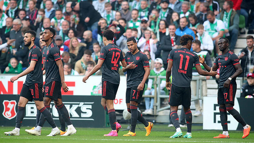Der FC Bayern gewinnt gegen Werder Bremen mit 2:1.