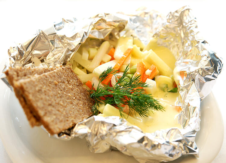 Rübchen in der Folie