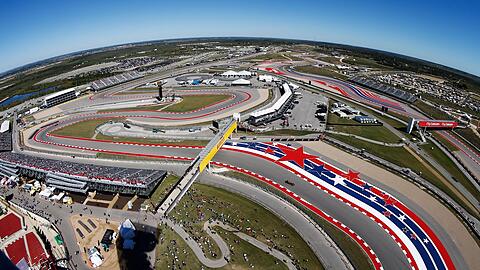 Blick vom Turm auf den Circuit of the Americas in Austin, Texas.