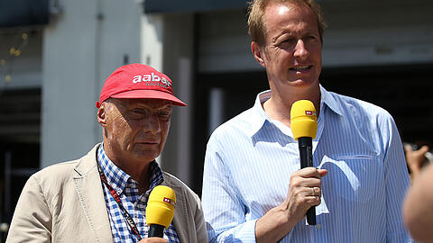 Haben sie bald ausgedient? Niki Lauda (l.) und Florian König sind seit Jahren das Formel-1-Duo von RTL.