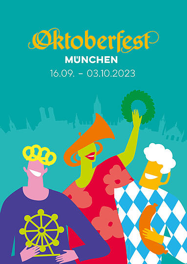Wie sieht das Oktoberfest-Plakat 2023 aus? 45 Motive stehen zur Auswahl.