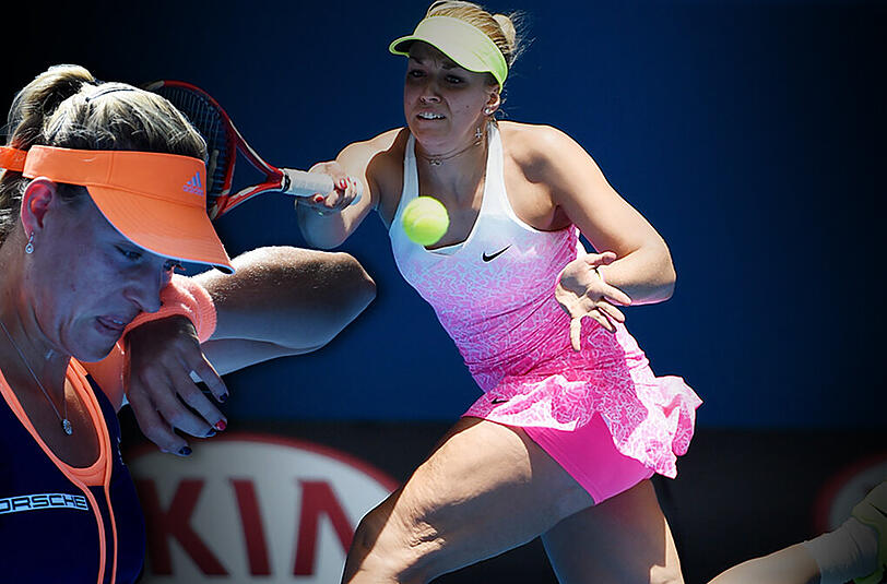 Der schlechte Start ins Jahr zieht sich weiter: Auch bei den Australian Open gab's für die besten deutschen Tennisspielerinnen Kerber (l) und Lisicki nichts zu holen.