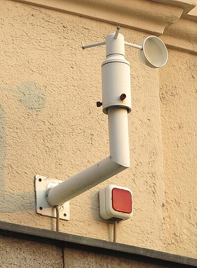 ...wohl die Windstärke messen.