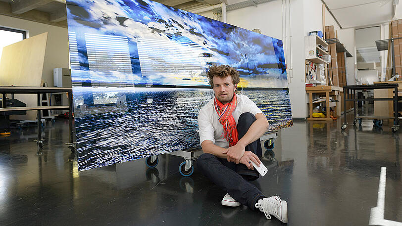 Michael von Hassel in seinem Foto- und Druckstudio in Obersendling.
