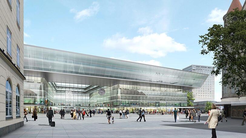 Viel Glas: So soll der neue Bahnhof aussehen.