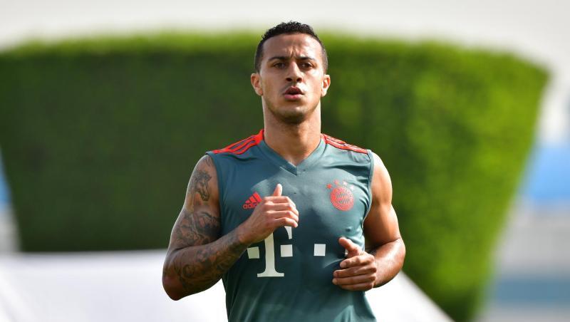Bayern Münchens Thiago beim Training. Foto: Peter Kneffel/Archiv Bayern Münchens Thiago beim Training. Foto: Peter Kneffel/Archiv