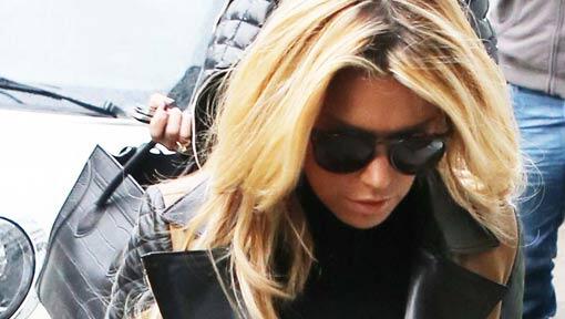 Sylvie van der Vaart im Januar vor ihrem Wohnhaus in Hamburg