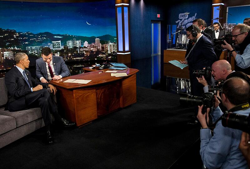 Obama zu Gast bei Talkmaster Jimmy Kimmel.