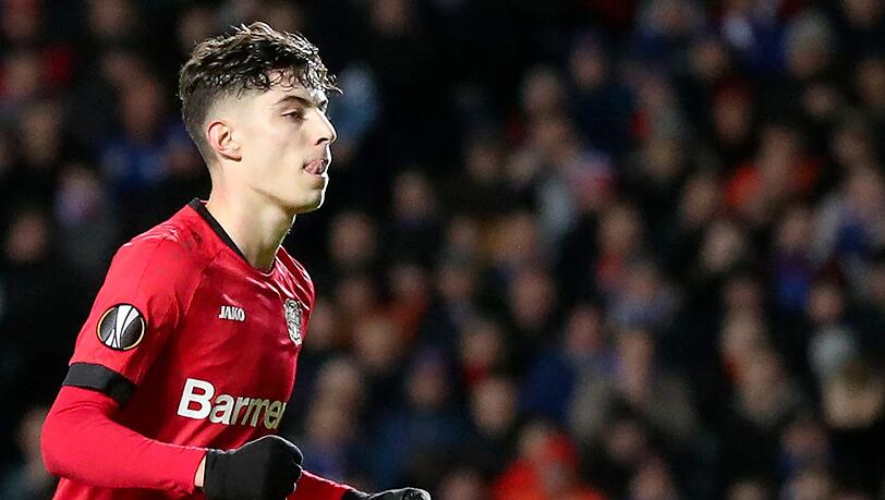 Im Fokus etlicher europäischer Top-Klubs: Kai Havertz von Bayer Leverkusen. Im Fokus etlicher europäischer Top-Klubs: Kai Havertz von Bayer Leverkusen.