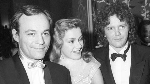 Januar 1987: Ekkehardt Belle (rechts) an der Seite seiner Schauspiel-Kollegen Heiner Lauterbach und Katja Flint.