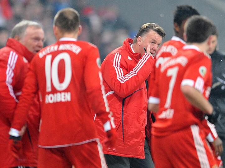 Mit seinen Bayern zeitweise sehr unzufrieden: Louis van Gaal.