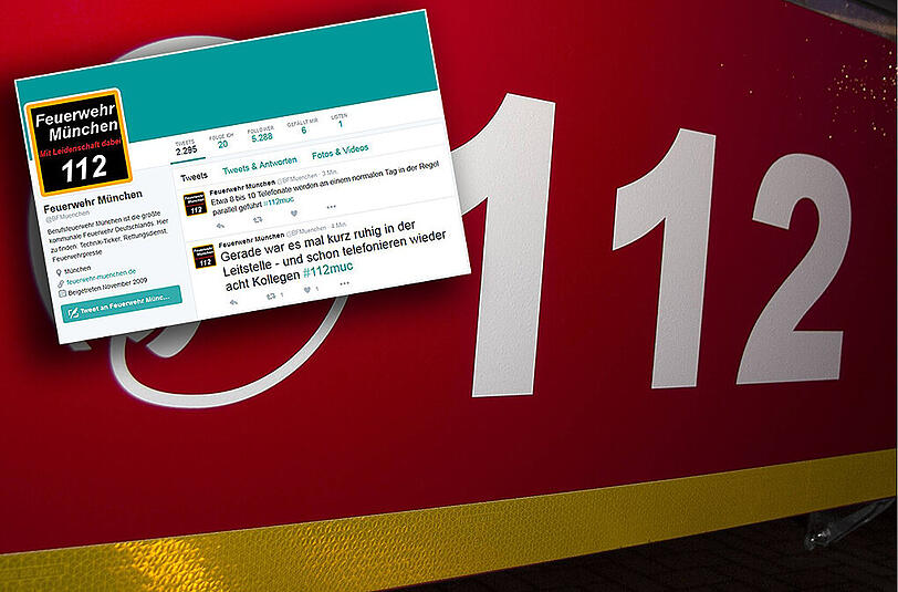 Zum "Europäischen Tag des Notrufs" twittert die Berufsfeuerwehr München einen ganzen Tag lang. Interessierte können fast im Minutentakt neue Nachrichten verfolgen. (Symbolbild)