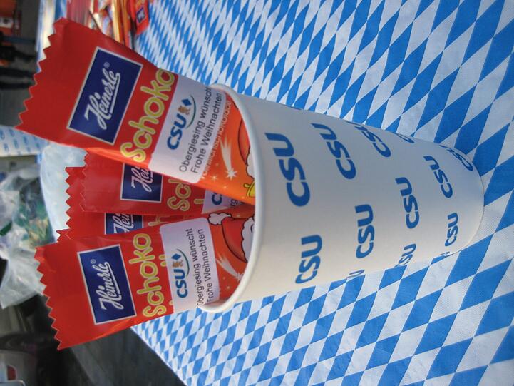 .. die bayerischen Farben durften trotzt Weihnachten nicht fehlen.
