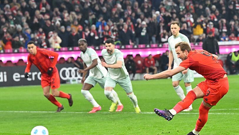 Kanes Königsdisziplin: Gegen Werder Bremen traf der Stürmer gleich zwei Mal per Elfmeter.