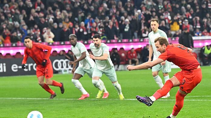 Kanes Königsdisziplin: Gegen Werder Bremen traf der Stürmer gleich zwei Mal per Elfmeter.