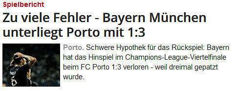 Auch beim "Der Westen" stehen die Fehler der Bayern im Mittelpunkt