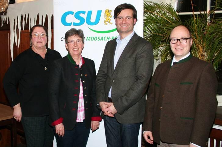 Der CSU-Ortsvorstand:(von links): Christine Rapp, Gabriele Steffe, Alexander Dietrich und Florian Wies.