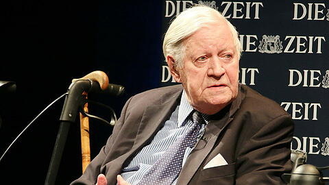 Helmut Schmidt bei einer Veranstaltung der "Zeit"