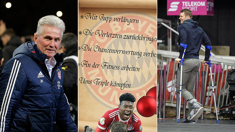 Mit welchen Zielen sie beim FC Bayern in den Urlaub gehen - wir zeigen ihren Wunschzettel zu Weihnachten.