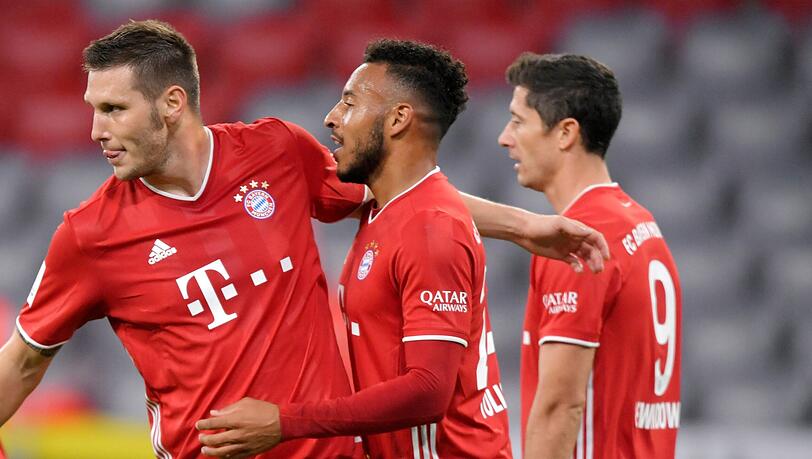 Sind derzeit mit ihren Nationalteams auf Länderspielreise: Niklas Süle, Corentin Tolisso und Robert Lewandowski. Sind derzeit mit ihren Nationalteams auf Länderspielreise: Niklas Süle, Corentin Tolisso und Robert Lewandowski.