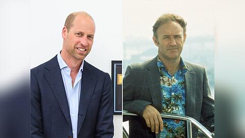 Prinz William (l.) würdigt den verstorbenen Gene Hackman.