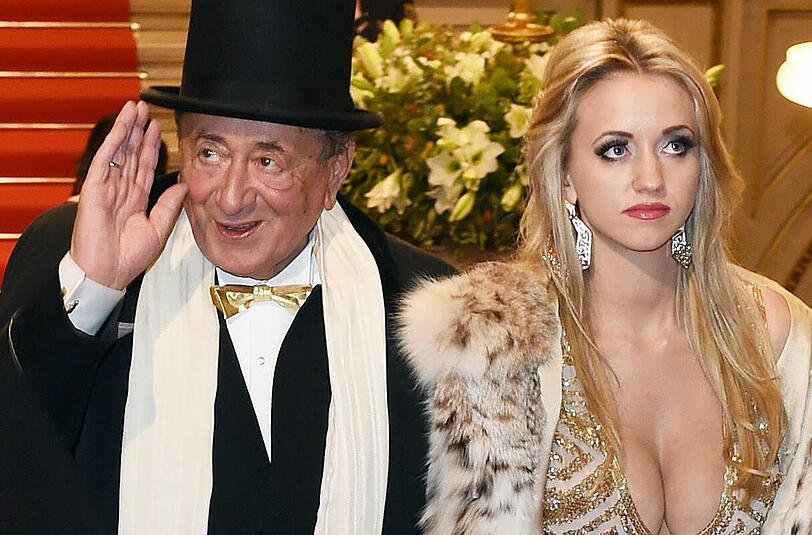 Glückliche Menschen sehen anders aus: Mörtel und Spatzi beim Wiener Opernball 2015. Ihre Ehe hat 26 Monate gehalten.