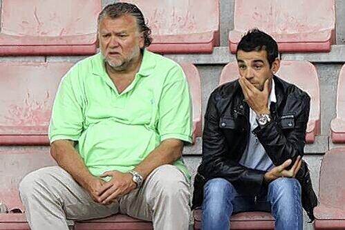 Schatzmeister Anton Schrobenhauser und sein Schwiegersohn Francisco Copado, der Sportdirektor in Haching.