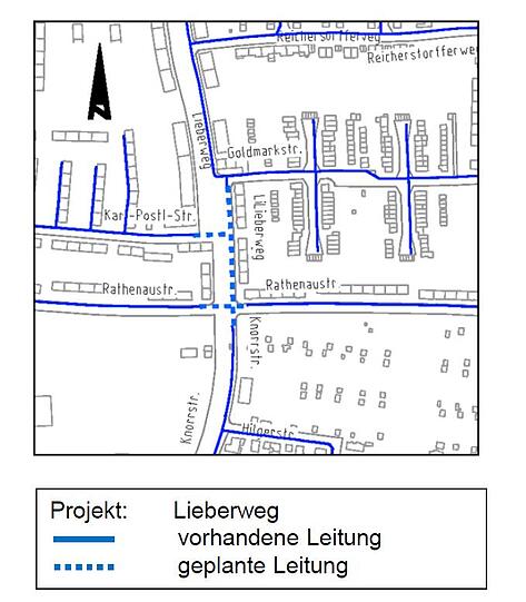 Während der Bauphase kann der Lieberweg nur eingeschränkt von Fußgängern und Autos genutzt werden.