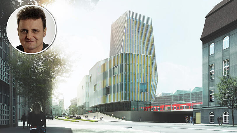So soll der Turm am Starnberger Flügelbahnhof aussehen.