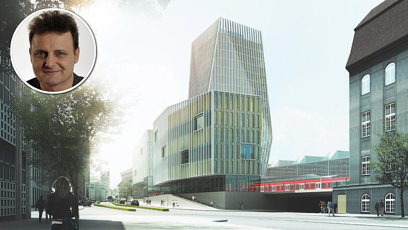 So soll der Turm am Starnberger Flügelbahnhof aussehen.