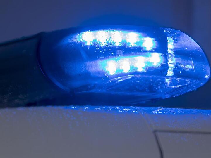 Blaulichter leuchten auf einem Streifenwagen der Polizei. Foto: Jens Büttner/zb/dpa/Archivbild