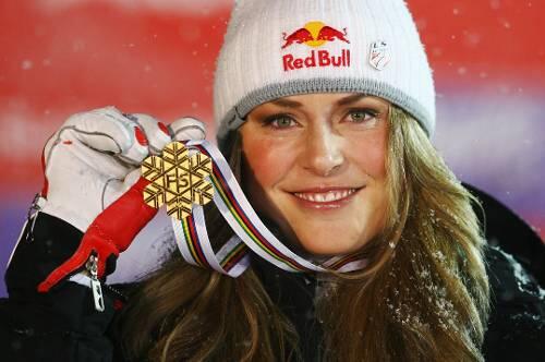 Zweite Goldmedaille in der Abfahrt: Lindsey Vonn.