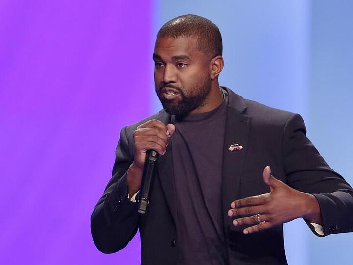 US-Rapper Kanye West bei einem Gottesdienst in der Lakewood Church in Houston.