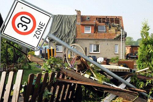 Der Orkan hinterließ Zerstörung