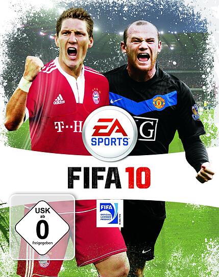 Bastian Schweinsteiger und Wayne Rooney teilten sich das Cover von "FIFA 10". Bastian Schweinsteiger und Wayne Rooney teilten sich das Cover von "FIFA 10".