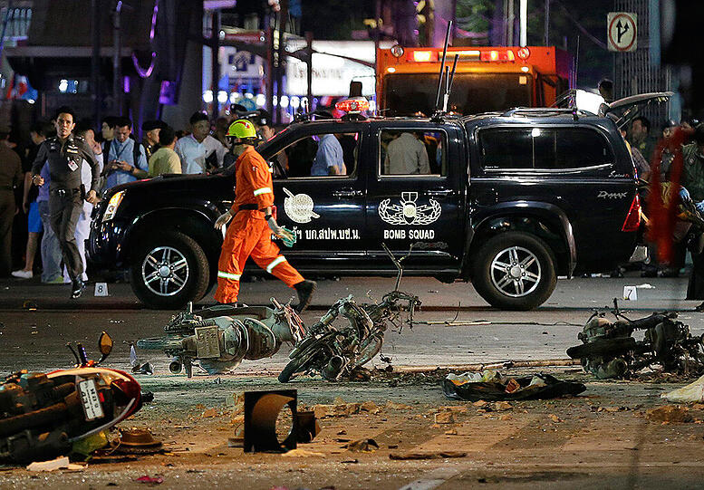 Der oder die Attentäter schlugen am Erawan-Schrein zu, einer der meistbesuchten Sehenswürdigkeiten Bangkoks.