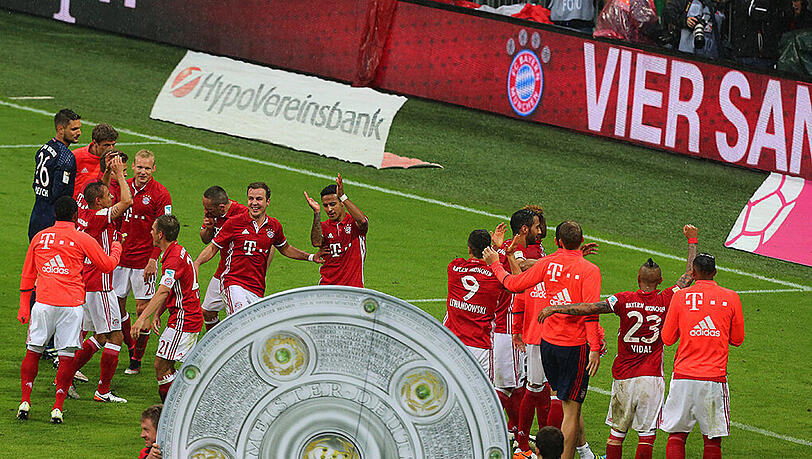 Die 26. Meisterschaft wird von dne Bayern gefeiert. Die 26. Meisterschaft wird von dne Bayern gefeiert.