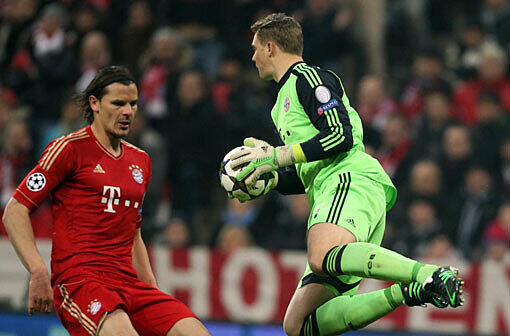 Manuel Neuer (r.) wurde gegen Juventus kaum gefordert &ndash; und wenn, dann hielt Bayerns Torhüter die Bälle sicher.