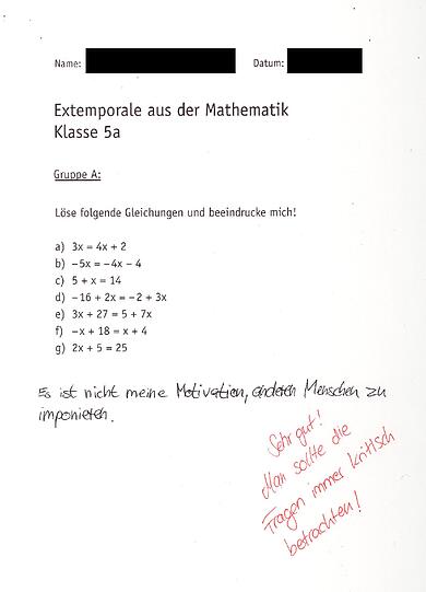 Beeindrucken - wozu?