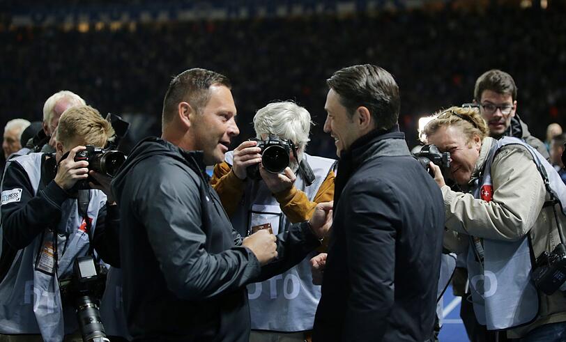 Zwei Trainer, die sich bestens kennen und sehr schätzen: Herthas Pal Dardai (l.) und Bayern-Coach Niko Kovac.