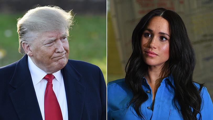 Sind sich bislang noch nicht begegnet: Donald Trump und Herzogin Meghan.