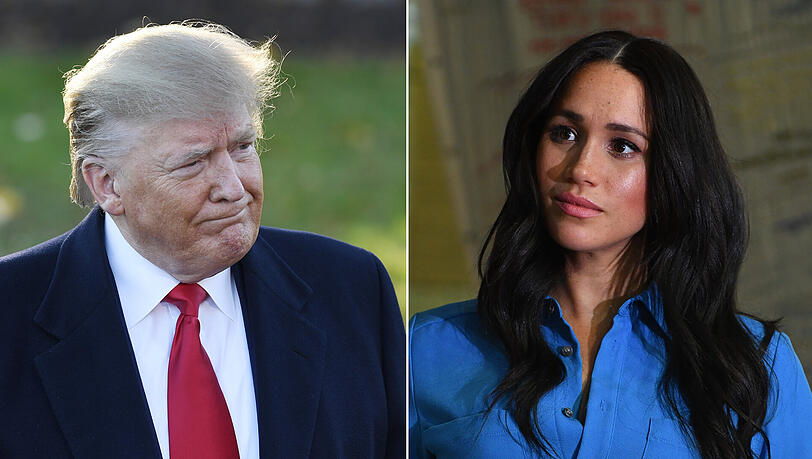 Sind sich bislang noch nicht begegnet: Donald Trump und Herzogin Meghan. Sind sich bislang noch nicht begegnet: Donald Trump und Herzogin Meghan.