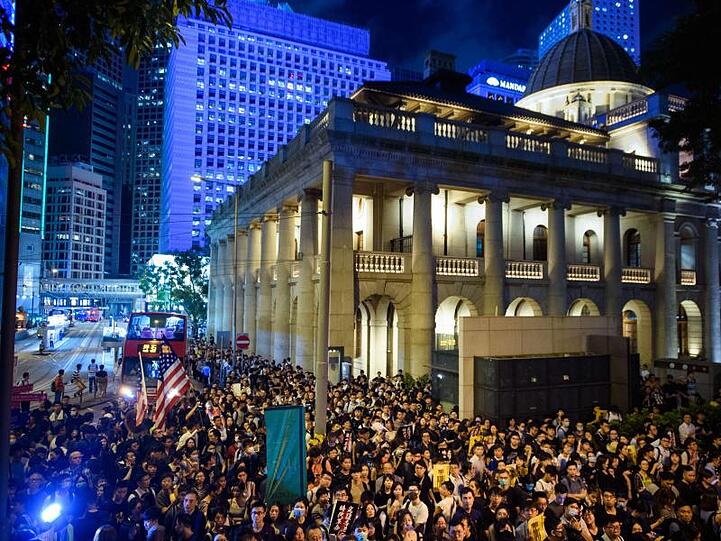 Protestkundgebung in Hongkong im August 2019.
